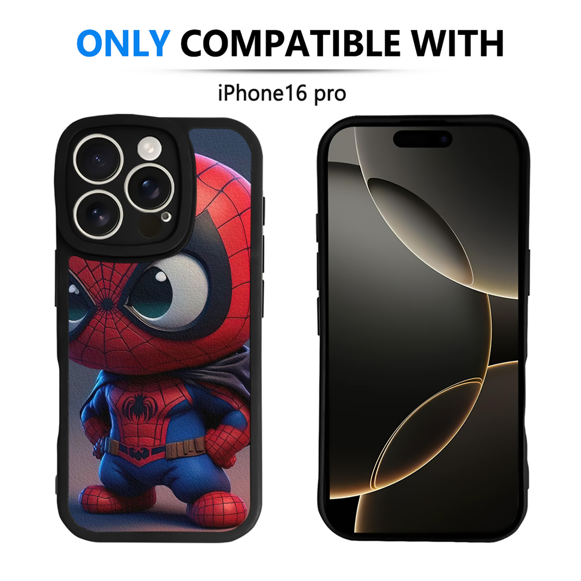 Spider Man スパイダーマン 【iPhone 16シリーズ対応】シリコンスマホケース（レザー調） 材質：シリコン